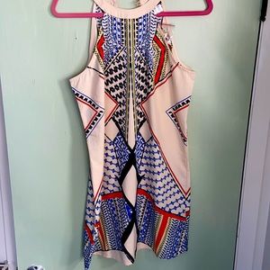 Cream with multicolor dress